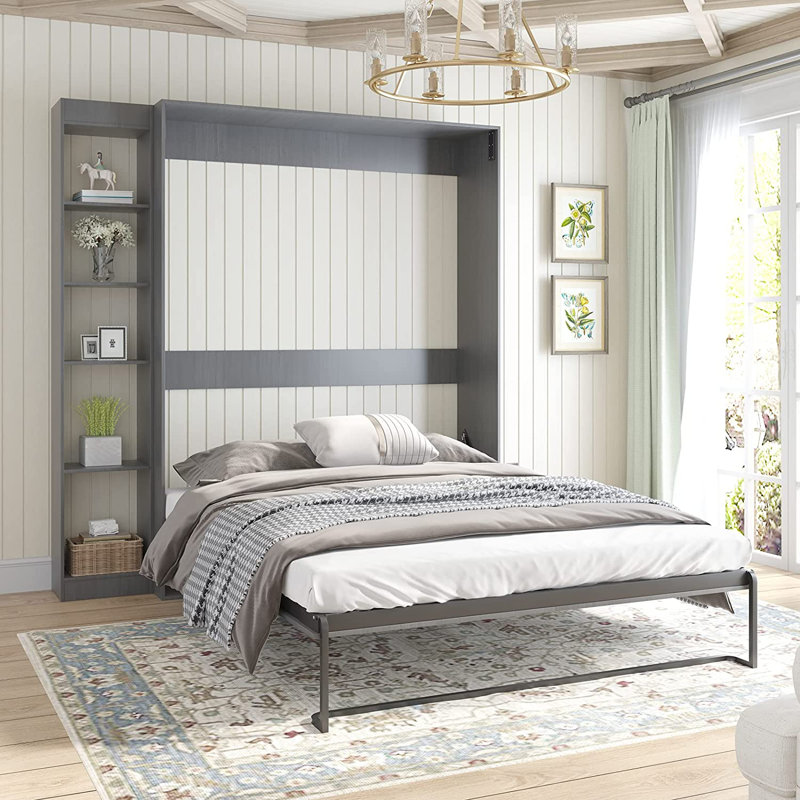 Latitude Run Lauvette Queen Storage Murphy Bed Not Mattress Included Wayfair
